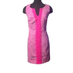 Lilly Pulitzer Shift Dress 16W – Hot Pink – Classic Sleeveless Dress